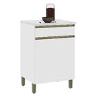 Balcão De Cozinha Dinamarca 60,7cm 1 Porta E 1 Gaveta Com Tam