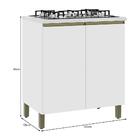 Balcão De Cozinha Dinamarca 80cm 2 Portas Com Tampo Mdp - Ind