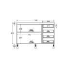 Balcão De Cozinha Ditália Aspen 2pt4gv C/ Tampo Cv/br Cd-104