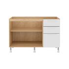 Balcão De Cozinha Ditália Aspen Com Tampo Carvalho Cd-171