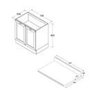 Balcão De Cozinha Ditália Denver Com Tampo Rv/br Cd-1012