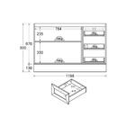 Balcão De Cozinha Ditália Denver Com Tampo Rv/br Cd-1014