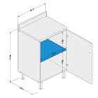Balcão De Cozinha Dominica 1 Porta 60cm Branco E Carvalho Cla