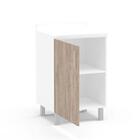 Balcão De Cozinha Dominica 1 Porta 60cm Branco E Carvalho Cla