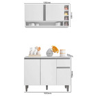 Balcão De Cozinha E Armário Aéreo Vanessa - Ajl Móveis - Bran