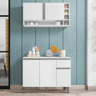 Balcão De Cozinha E Armário Aéreo Vanessa - Ajl Móveis - Bran