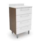 Balcão De Cozinha Evolution  4 Gv Tannah E Branco