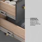 Balcão De Cozinha Firenze Com Tampo 3 Pt 2 Gv Avena E Grafito