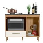 Balcão De Cozinha Fit 1 Porta E 1 Gaveta Com Tampo Mdp Para C