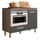 Balcão De Cozinha Fit 1 Porta E 1 Gaveta Com Tampo Para Cookt