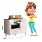 Balcão De Cozinha Fit 1 Porta E 1 Gaveta Com Tampo Para Cookt