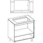 Balcão De Cozinha Fit 80 Com Tampo Para Cooktop - Nicioli