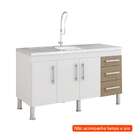 Balcão De Cozinha Flex 3 Pt 3 Gv Branco E Carvalho