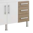 Balcão De Cozinha Flex 3 Pt 3 Gv Branco E Carvalho