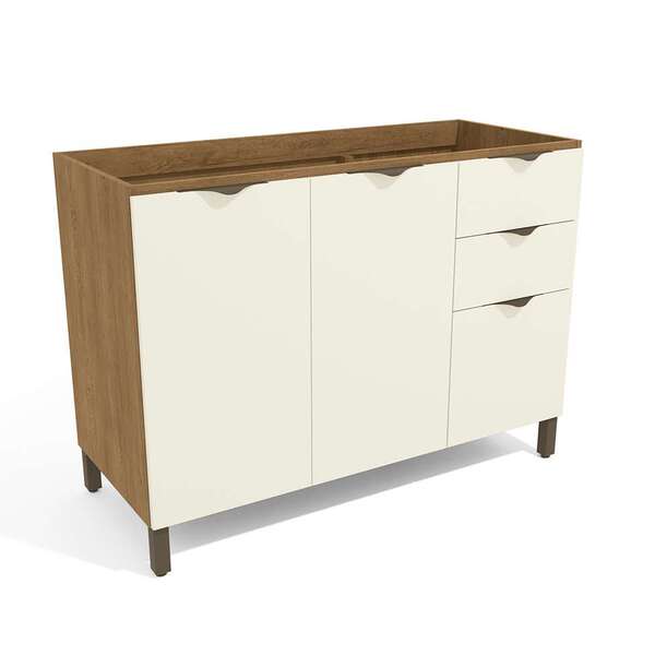 Balcão De Cozinha Frow 2 Pt 3 Gv Freijó E Off White