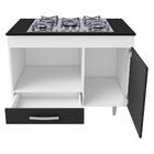 Balcão De Cozinha Gabinete Para Cooktop Londres Branco/preto
