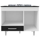 Balcão De Cozinha Gabinete Para Cooktop Londres Branco/preto