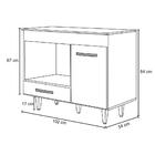 Balcão De Cozinha Gabinete Para Cooktop Londres Branco/preto