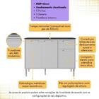 Balcão De Cozinha Gabinete Pia 105cm 3 Portas 1 Gaveta Siena