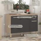 Balcão De Cozinha Gabinete Pia 120cm 3 Portas E 1 Gaveta Mult