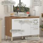 Balcão De Cozinha Gabinete Pia 120cm 3 Portas E 2 Gavetas Mul