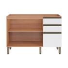 Balcão De Cozinha Gabinete Pia Com 2 Portas E 3 Gavetas 120cm