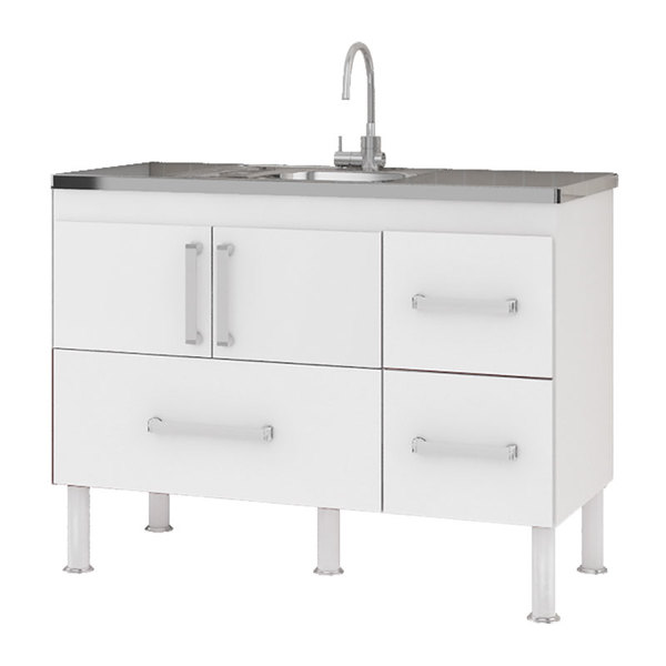 Balcão de Cozinha Gavetão BARI – MGM - Branco