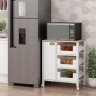 Balcão de Cozinha Genialflex 1 Porta 3 Gavetas Branco Savana