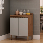 Balcão de Cozinha Genialflex Conecta 2 Portas Ébano Fendi