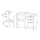 Balcão de Cozinha Genialflex Iluminata 120cm Sem Tampo br/az