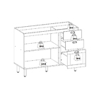 Balcão de Cozinha Genialflex Iluminata 120cm Sem Tampo br/az