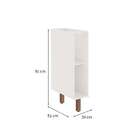 Balcão De Cozinha Iluminada Branco 20 Cm