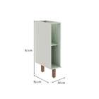 Balcão De Cozinha Iluminada Verde Mint 20 Cm