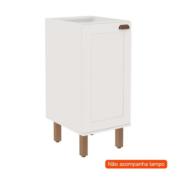 Balcão De Cozinha Iluminata 1 Pt Branco 40 Cm