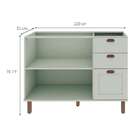 Balcão De Cozinha Iluminata 2 Pt 3 Gv Mint 120 Cm