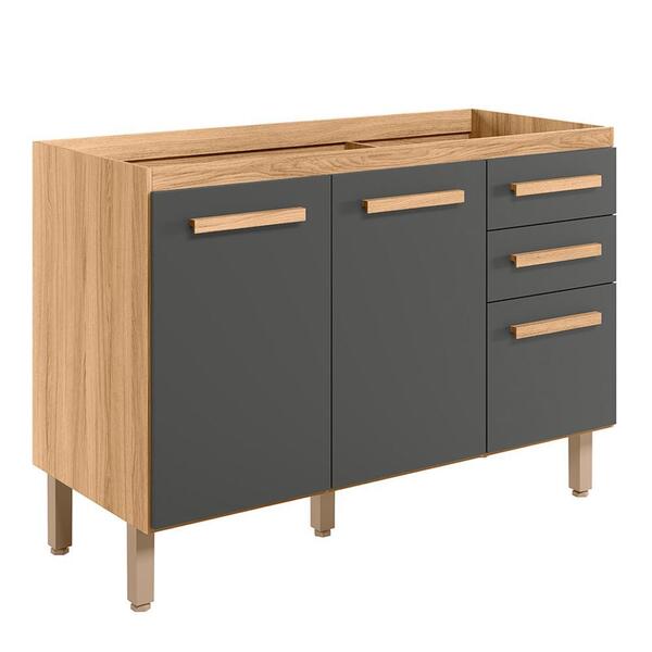 Balcão De Cozinha Intenza 120cm Sem Tampo - Nicioli