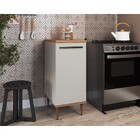 Balcão De Cozinha Isabelle 1 Porta 1 Prateleira Freijó/ Arena