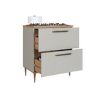 Balcão De Cozinha Isabelle 2 Gavetas Freijó/ Arenas - Delmarco