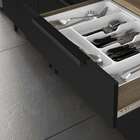 Balcão De Cozinha Itamaxi Com Tampo 2 Pt 2 Gv Preto E Marrom