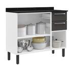 Balcão De Cozinha Itatiaia Aço 3 Portas 2 Gavetas Com Tampo F