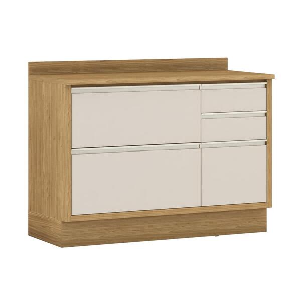 Balcão De Cozinha Itatiaia Lisboa Triplo Com Tampo 1,20m Frei