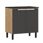 Balcão De Cozinha Itatiaia Porto Para Cooktop 0,80m Freijó/gr