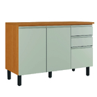 Balcão de Cozinha Itatiaia Triplo Com Tampo 3 Portas 2 Gaveta