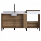 Balcão De Cozinha Laura 4 Portas 1 Gaveta Mel/branco - Delmar