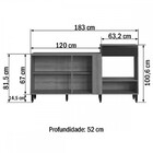 Balcão De Cozinha Laura 4 Portas 1 Gaveta Mel/branco - Delmar