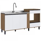 Balcão De Cozinha Laura 4 Portas 1 Gaveta Mel/branco - Delmar