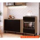 Balcão De Cozinha Laura Com Tampo 4 Pt 1 Gv Mel E Preto