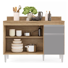 Balcão De Cozinha Lavanderia Com Tampo 01 Gaveta Vick 120 Cm