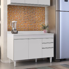 Balcão De Cozinha Lavanderia Com Tampo 02 Gavetas Beth 120 Cm