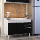 Balcão De Cozinha Lavanderia Com Tampo 02 Gavetas Beth Branco